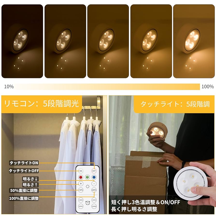Amazon.co.jp: LEDBOKLI ledタッチライト キャビネットライト